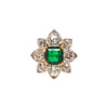 Estate Jewelry Estate Jewelry - Emerald & Diamond Flower Ring | Manfredi Jewels
