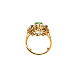 Estate Jewelry Estate Jewelry - Emerald & Diamond Flower Ring | Manfredi Jewels