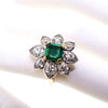 Estate Jewelry Estate Jewelry - Emerald & Diamond Flower Ring | Manfredi Jewels