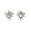 Estate Jewelry - Emerald & Diamond White Gold Stud Earrings | Manfredi Jewels