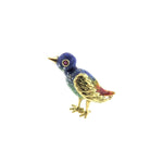 Estate Jewelry Estate Jewelry - Enameled Yellow Gold Bird Brooch | Manfredi Jewels