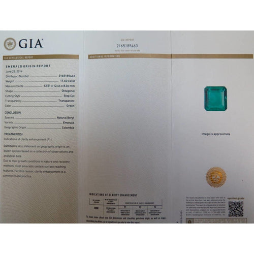 Estate Jewelry - GIA Certified Natural 11.60 Carat Colombian Emerald Platinum Ring | Manfredi Jewels