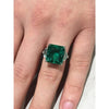 Estate Jewelry Estate Jewelry - GIA Certified Natural 11.60 Carat Colombian Emerald Platinum Ring | Manfredi Jewels