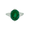 Estate Jewelry Estate Jewelry - GIA Certified Oval Emerald Vintage White Gold Ring | Manfredi Jewels