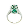 Estate Jewelry Estate Jewelry - GIA Certified Oval Emerald Vintage White Gold Ring | Manfredi Jewels