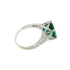 Estate Jewelry Estate Jewelry - GIA Certified Oval Emerald Vintage White Gold Ring | Manfredi Jewels