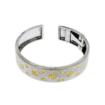 Estate Jewelry - Gianmaria Buccellati Sterling Silver & Yellow Gold Open Cuff Bracelet | Manfredi Jewels