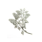 Estate Jewelry - Grape Vine Diamond White Gold Brooch | Manfredi Jewels