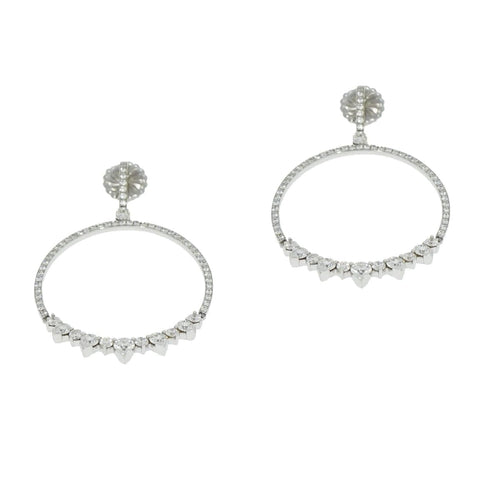 Estate Jewelry - Hearts On Fire Aerial Eclipse Diamond Drop White Gold Earrings | Manfredi Jewels