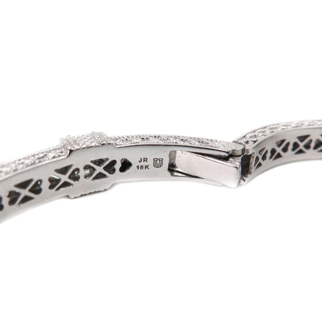 Judith Ripka Pia Diamond Pave White Gold Cuff Bracelet