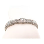 Estate Jewelry Estate Jewelry - Judith Ripka Pia Diamond Pave White Gold Cuff Bracelet | Manfredi Jewels