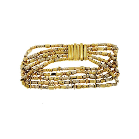 Mali Multi-Strand 18 Karat Yellow Gold Manfredi Bracelet