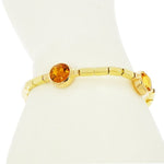 Estate Jewelry - Manfredi Round Citrine Yellow Gold Bracelet | Jewels