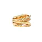Estate Jewelry - Mattioli Tibet Rose Gold Diamond Ring | Manfredi Jewels