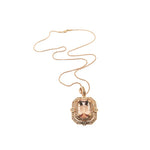 Estate Jewelry Estate Jewelry - Morganite & Diamond Rose Gold Necklace | Manfredi Jewels