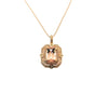 Estate Jewelry Estate Jewelry - Morganite & Diamond Rose Gold Necklace | Manfredi Jewels
