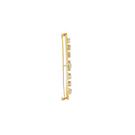 Estate Jewelry - Multi shaped Diamond Bar Yellow Gold Brooch | Manfredi Jewels