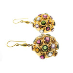 Estate Jewelry - Multicolor Gemstones Drop Earrings | Manfredi Jewels