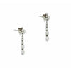 Estate Jewelry - Old European Cut Diamond Drop White Gold Earrings | Manfredi Jewels