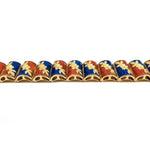 Estate Jewelry Estate Jewelry - Orange & Blue Enameled Bracelet | Manfredi Jewels