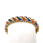 Estate Jewelry Estate Jewelry - Orange & Blue Enameled Bracelet | Manfredi Jewels