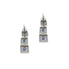 Estate Jewelry - Oval Sapphire & Diamond Drop Earrings | Manfredi Jewels