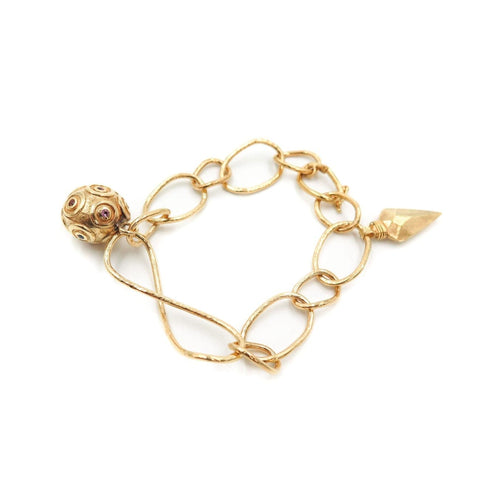 Paola Ferro Infinity Yellow Gold Charm Bracelet by Paola Ferro