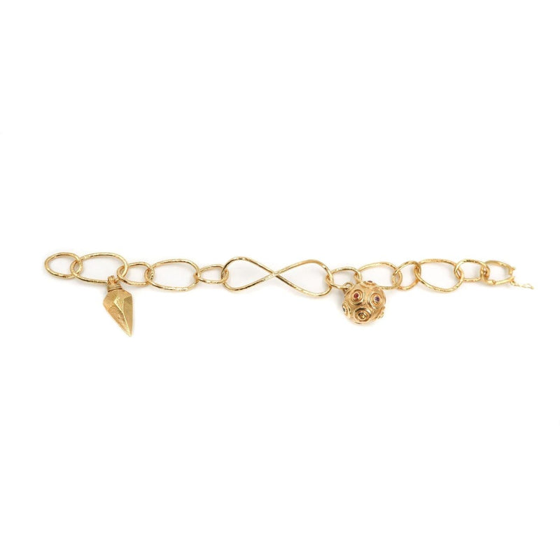 Estate Jewelry - Paola Ferro Infinity Yellow Gold Charm Bracelet by | Manfredi Jewels