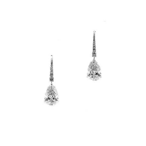 Pear Shape Diamond Earrings