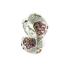 Estate Jewelry Estate Jewelry - Pink Sapphire Diamond Gold Huggie Earrings | Manfredi Jewels