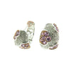 Estate Jewelry Estate Jewelry - Pink Sapphire Diamond Gold Huggie Earrings | Manfredi Jewels