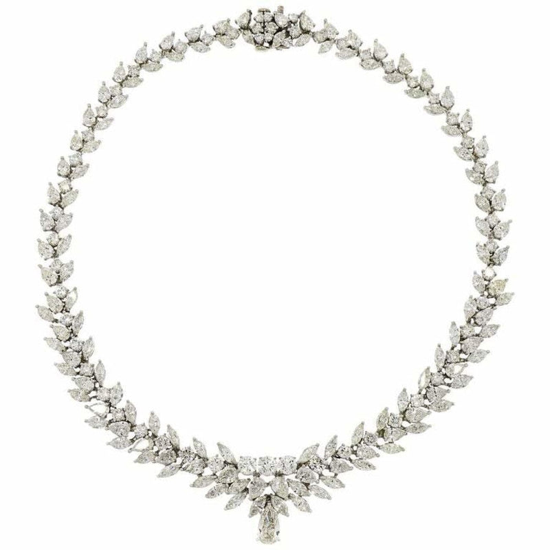 Estate Jewelry - Platinum 54.84 Carat Diamond Necklace | Manfredi Jewels