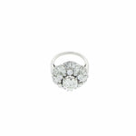 Estate Jewelry - Platinum Diamond Cluster Cocktail Ring | Manfredi Jewels