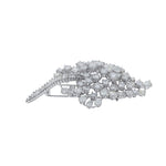 Estate Jewelry - Platinum Diamond Leaf Design Brooch | Manfredi Jewels