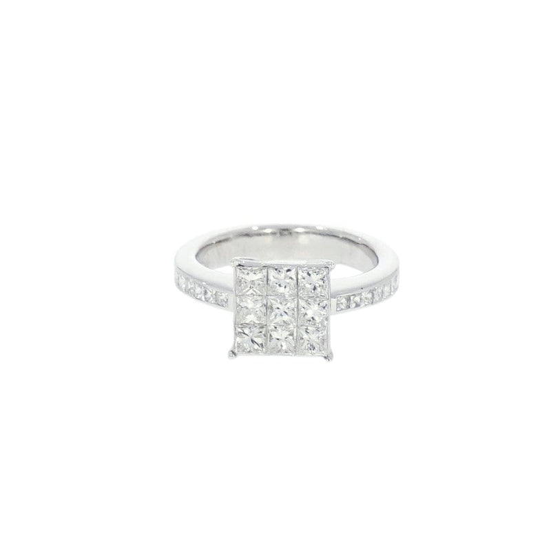 Estate Jewelry - Platinum Invisible set Diamond Pinky Ring | Manfredi Jewels