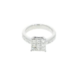 Estate Jewelry - Platinum Invisible set Diamond Pinky Ring | Manfredi Jewels