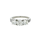 Estate Jewelry Engagement - Platinum Three Stones Diamond Ring | Manfredi Jewels