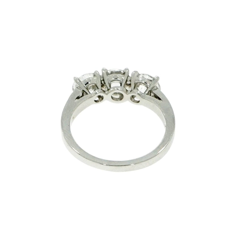 Estate Jewelry Engagement - Platinum Three Stones Diamond Ring | Manfredi Jewels