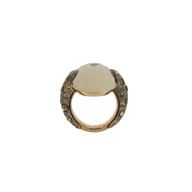 Estate Jewelry - Pomellato ’Sabbia’ Smoky Topaz and Champagne Diamond Rose Gold Ring | Manfredi Jewels