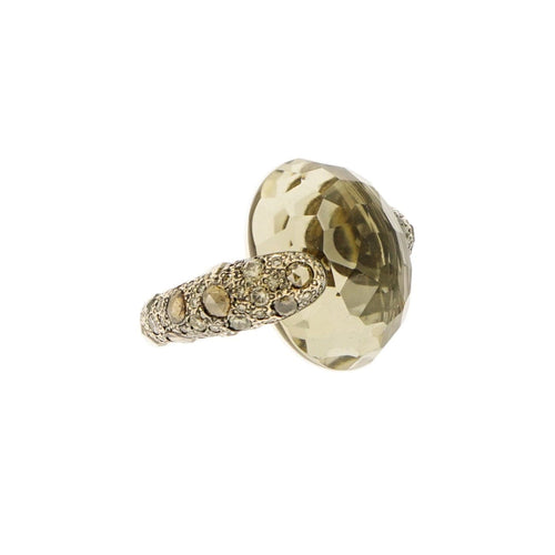 Estate Jewelry - Pomellato ’Sabbia’ Smoky Topaz and Champagne Diamond Rose Gold Ring | Manfredi Jewels