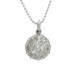 Estate Jewelry - Renee Lewis Diamond Shake 18K White Gold Pendant | Manfredi Jewels