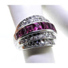 Estate Jewelry Estate Jewelry - Ruby & Diamond White Gold Band | Manfredi Jewels
