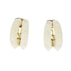 Estate Jewelry - Seaman Schepps Mamoth with Pearls accent Yellow Gold Earrings | Manfredi Jewels