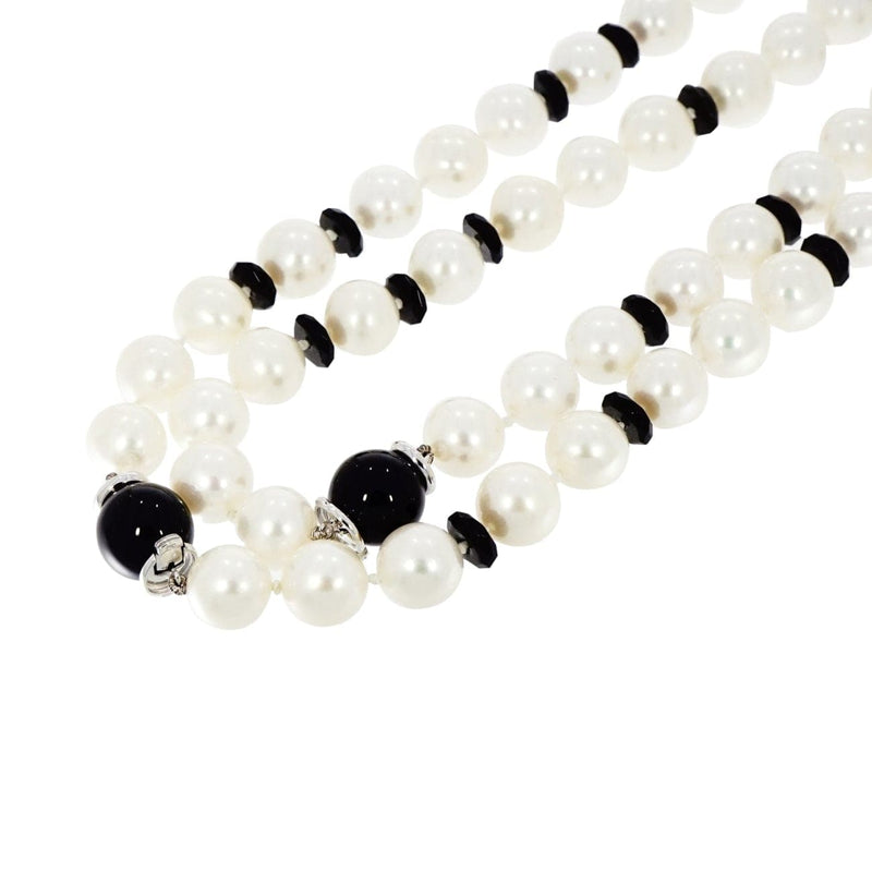 Amazon.com: Sophia Fine Jewelry Black Onyx & Pearl 16 1/2