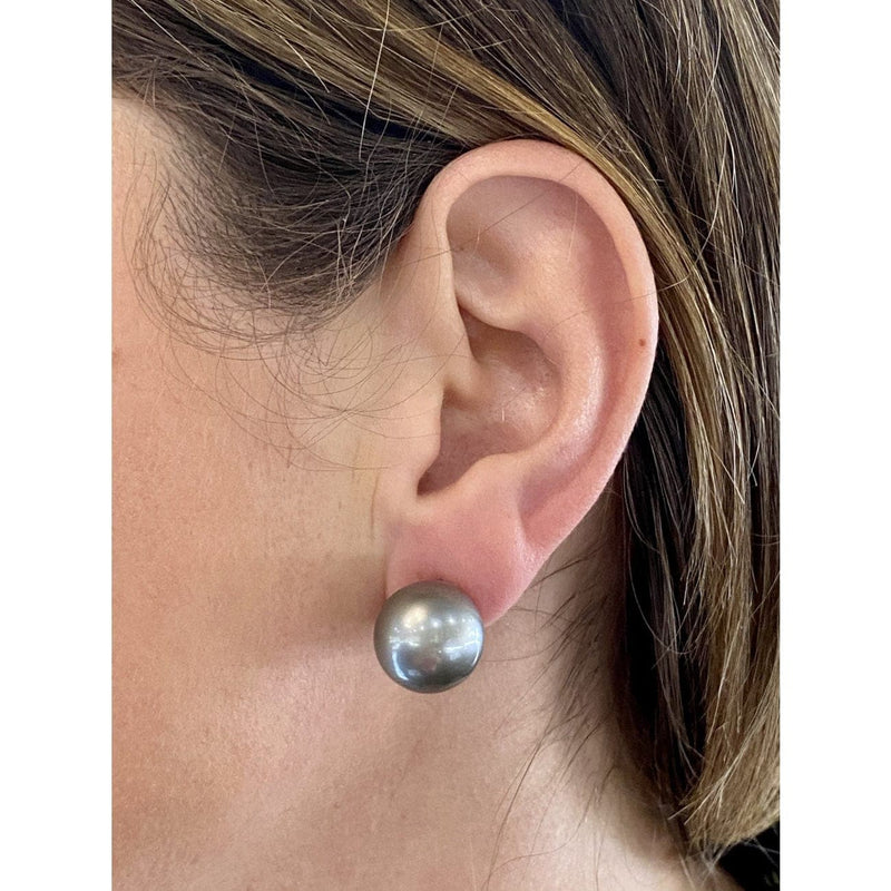 Estate Jewelry - Tara Tahitian Cultured Pearl Stud Earrings | Manfredi Jewels