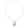 Estate Jewelry - Tear Drop Mobe Pearl & Diamond 14K Yellow Gold Pendant | Manfredi Jewels