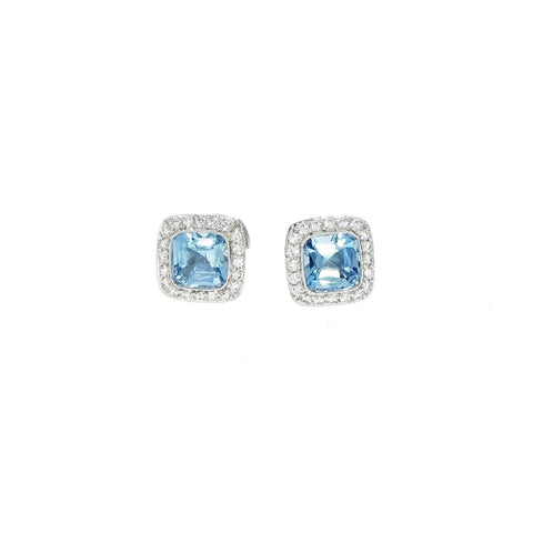Tiffany & Co. Aquamarine and Diamonds Legacy White Gold Earrings