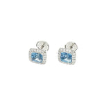 Estate Jewelry - Tiffany & Co. Aquamarine and Diamonds Legacy White Gold Earrings | Manfredi Jewels