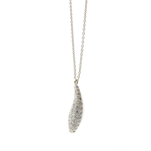 Estate Jewelry - Tiffany & Co. Diamond Pave White Gold Pendant | Manfredi Jewels
