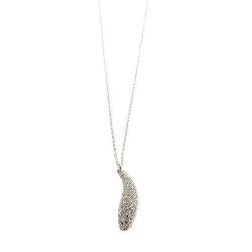 Estate Jewelry - Tiffany & Co. Diamond Pave White Gold Pendant | Manfredi Jewels